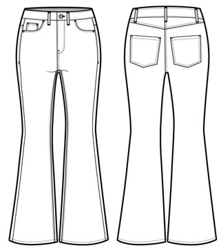 Women's bootcut jean CAD