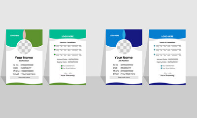 Obraz premium Modern & Corporate Id card design template.