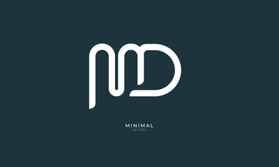 Alphabet letter icon logo MD