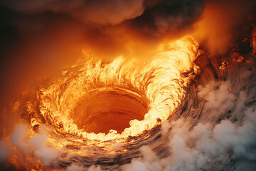 The dramatic reentry of a spacecraft, enveloped in a fiery plasma trail, as it returns to Earth, showcasing the intense heat and forces involved in space travel © Matthias