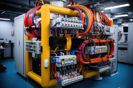 A power substation with transformers and high-voltage equipment, highlighting the critical role of electrical engineering in power distribution