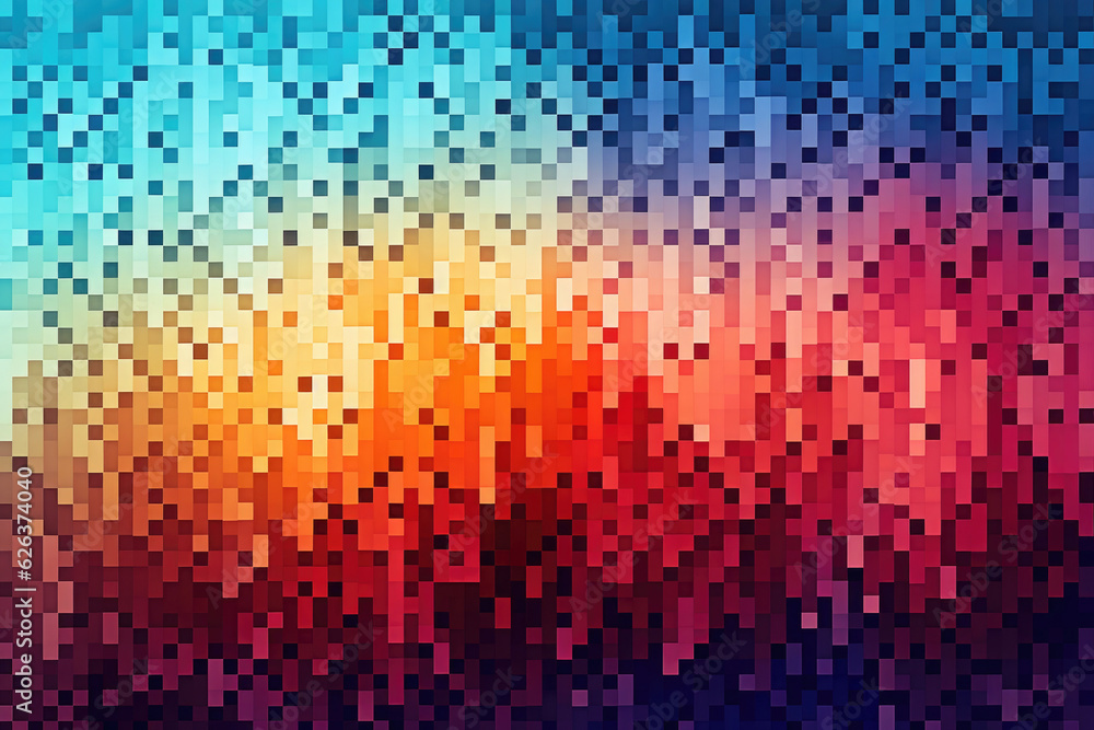 Poster abstract pixels background. colorful pattern with mosaic effect.