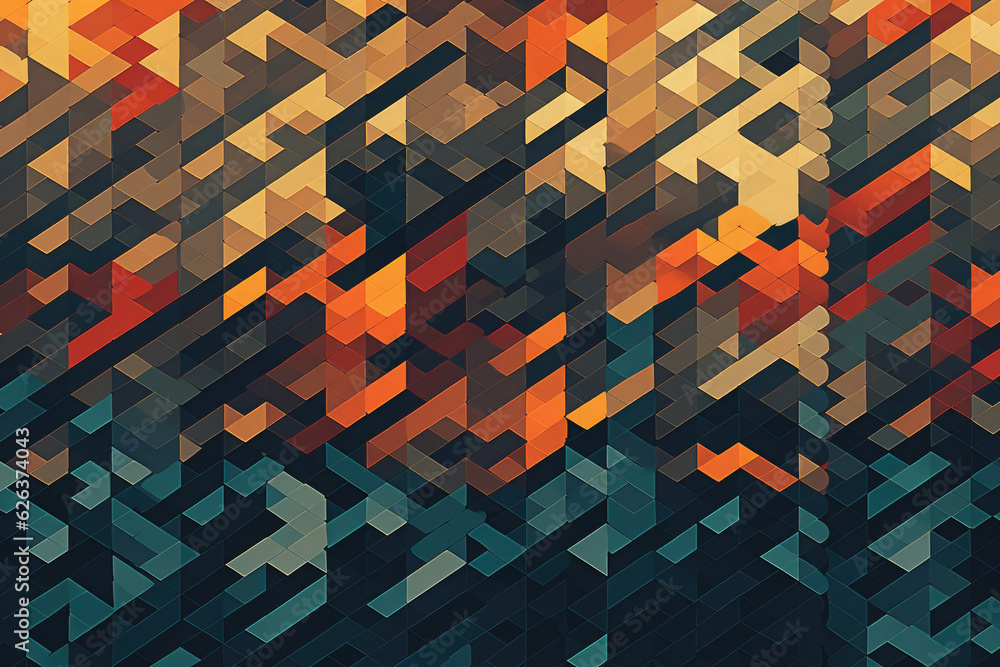 Aufkleber abstract pixels background. colorful pattern with mosaic effect.
