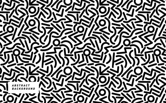 black and white seamless pattern © damar