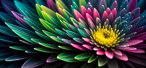 Kwiat abstrakcja, gradient. Generative AI - obrazy, fototapety, plakaty