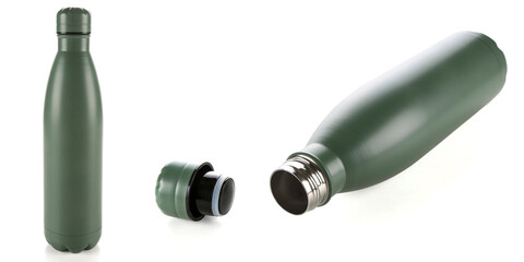 Images of a vacuum flask on a white background