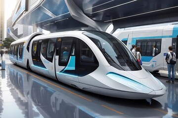 futuristic public transport futuristic vehicle