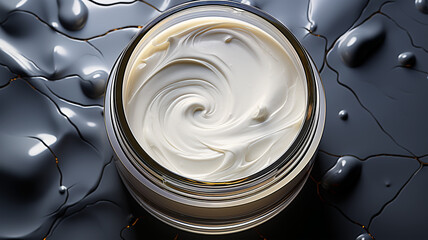 Radiance Reborn: Top-View Jar of Facial Moisturizer for Unveiling Ageless Beauty
