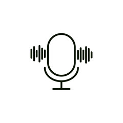 Microphone icon. Element of application icon. Premium quality graphic design. Signs, symbols collection icon for websites, web design, mobile app on white background