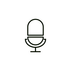 Fototapeta na wymiar Microphone icon. Element of application icon. Premium quality graphic design. Signs, symbols collection icon for websites, web design, mobile app on white background