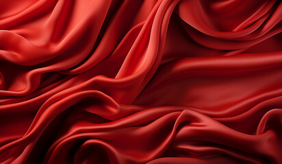 Red silk abstract background luxury cloth or liquid wave or wavy folds of grunge silk texture satin velvet material or luxurious Christmas background or elegant wallpaper design, background