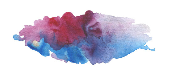 PNG Ink watercolor hand drawn cloud stain painting blot on transparent. Wet color paper texture background.