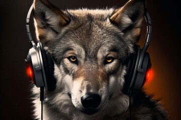 Harmony's Packmate: A Wolf in Headphones Discovers the Joy of Melodic Tunes