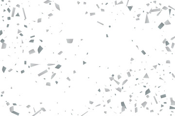 Silver glitter confetti on a white background. Decorative element.