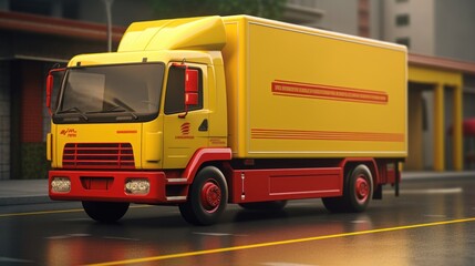 Fototapeta na wymiar Modern Delivery Truck. AI generated