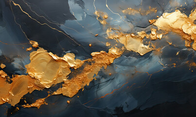 Epoxy resin texture with gold as a background.