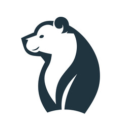 Simple Bear company logo template , black bear, brown bear ,bruin , grizzly , Kermode  , Kodiak, polar, sloth logo template , icon symbol stock vector clip art