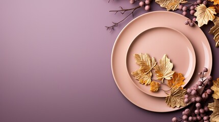  a plate with some leaves on it next to a bunch of grapes.  generative ai