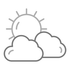 Clouds And Sun Icon