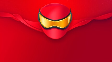 Mythical Heroism: An Abstract Hero Mask with a Mythical Background Embodies Legendary Feats