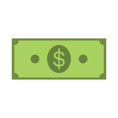 Dollar money cash bill illustration vector.
