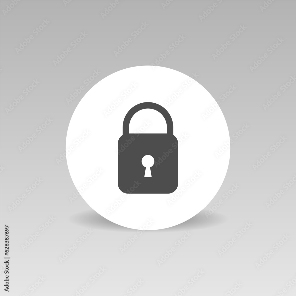 Poster closed padlock vector icon password security symbol