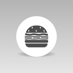 Fast food vector icon Burger icon, hamburger sign