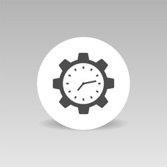 Clock Gear watch icon Time management concept