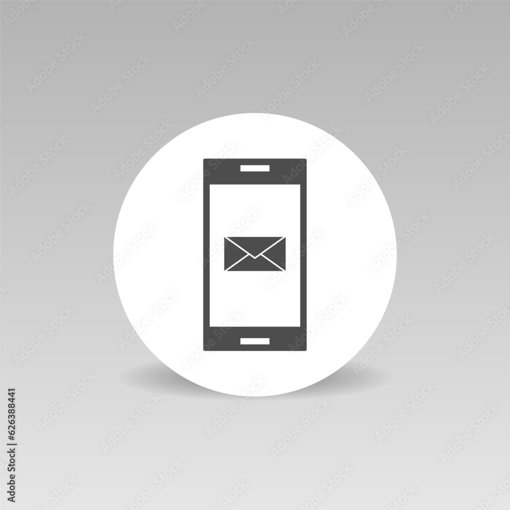 Aufkleber message icon on smartphone screen vector icon2