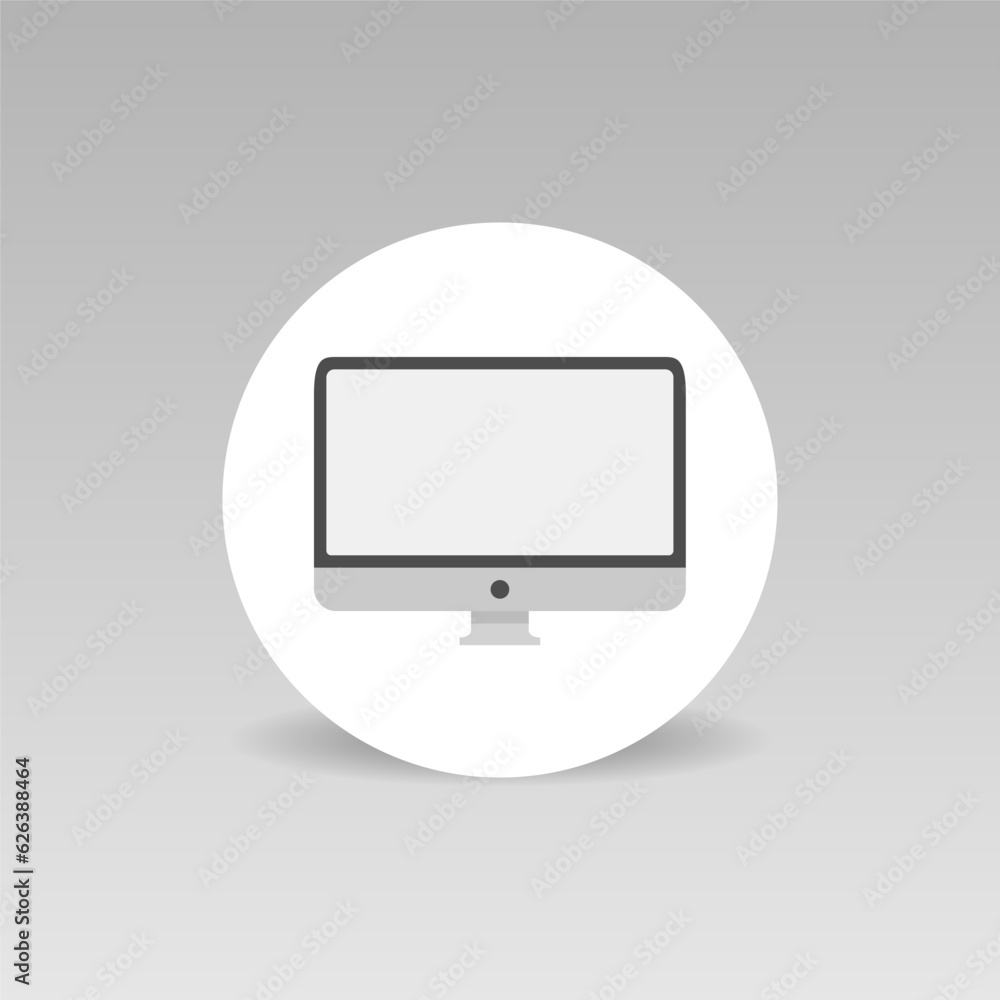 Poster monitor vector icon computer display monitor sign