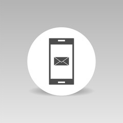 Message icon on smartphone screen vector icon2