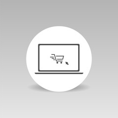 Online shopping vector icon E-commerce concept