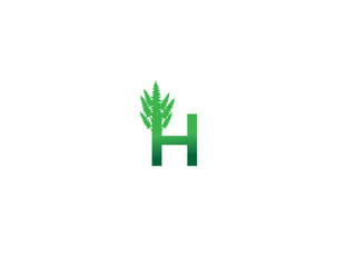 Forest Alphabet Illustration Letter Tree Stock Vector, latter  tree simple logo vector design.