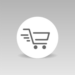 Shopping cart vector icon isolated. E-commerce concept