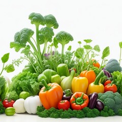 Naklejka na ściany i meble Beautiful Vegetables food background illustration, ai generate