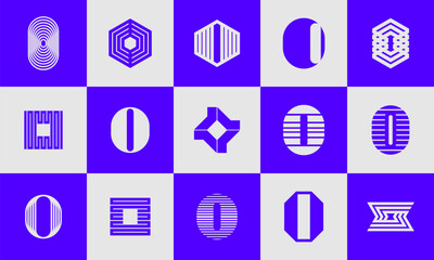 Geometry line company initial letter O logo