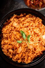 Savory Fusion: Close-Up of Kimchi Fried Rice, a Delectable Blend of Flavors, Captured in 4K Resolution