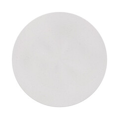 White beer coaster mockup. Blank sample bierdeckel isolated from the background. Cardboard circle for branding and applying a logo to put under a hot cup or a wet glass.
