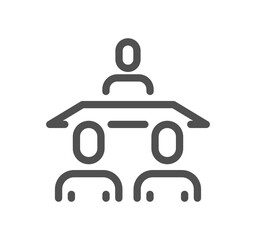 Business people related icon outline and linear symbol.