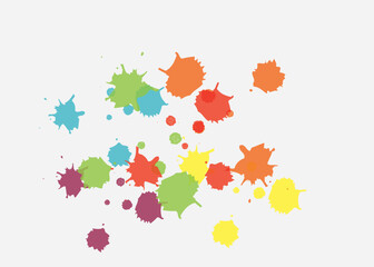 Abstract vector splatter multi of color background design.1234
