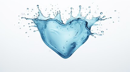 Fototapeta na wymiar a blue heart shaped object with water splashing out of it. generative ai