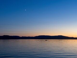 Spectacular sunset at Patricia Bay in Victoria, British Columbia 