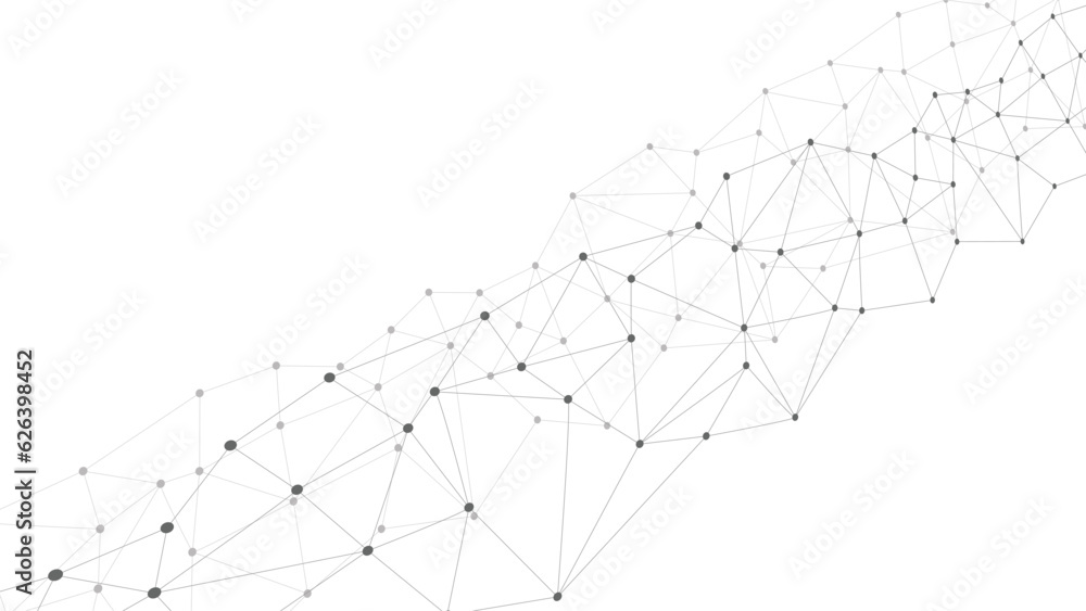 Aufkleber Abstract technology background. Plexus mesh backdrop. Vector