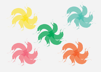 Abstract watercolor on white and black background. The color splashes on the paper. It is hand-drawn.