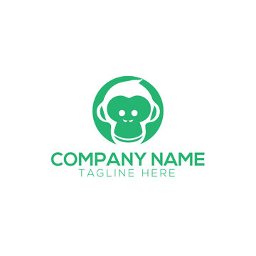 monkey logo design vector
