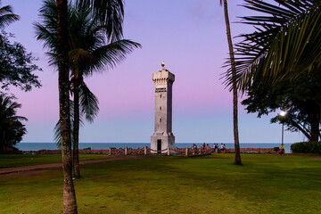 Lighthouse in the historic center of the old town of Porto Seguro in the state of Bahia, Brazil
