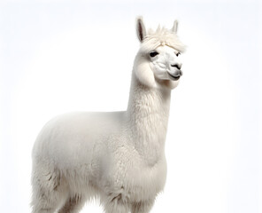 Llama on white background