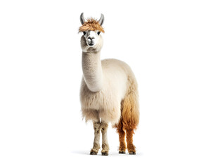 Llama on white background