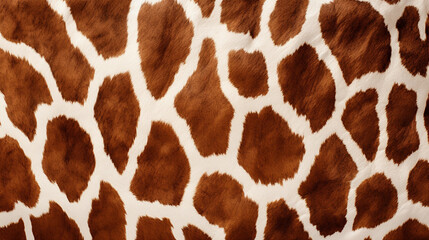 White and brown giraffe fur pattern - obrazy, fototapety, plakaty