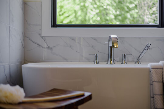 freestanding bathtub portrait